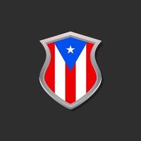 ilustración de plantilla de bandera de puerto rico vector