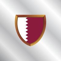 Illustration of Qatar flag Template vector