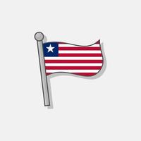 ilustración de la plantilla de la bandera de liberia vector