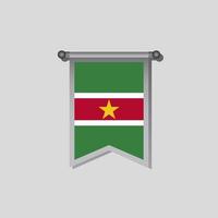 Illustration of Suriname flag Template vector