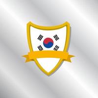 ilustración de la plantilla de la bandera de corea del sur vector