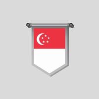 ilustración de la plantilla de la bandera de singapur vector