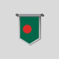 ilustración de la plantilla de la bandera de bangladesh vector