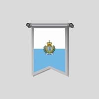 Illustration of San Marino flag Template vector