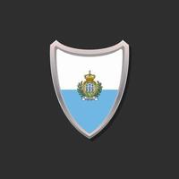 ilustración de la plantilla de la bandera de san marino vector