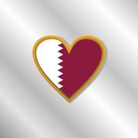 Illustration of Qatar flag Template vector