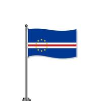 ilustración de la plantilla de la bandera de cabo verde vector