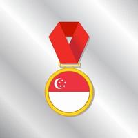 ilustración de la plantilla de la bandera de singapur vector