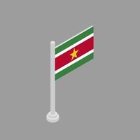 Illustration of Suriname flag Template vector