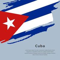 ilustración de la plantilla de la bandera de cuba vector