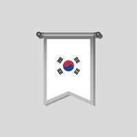 ilustración de la plantilla de la bandera de corea del sur vector