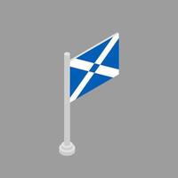 ilustración de plantilla de bandera de escocia vector