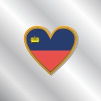 ilustración de la plantilla de la bandera de liechtenstein vector