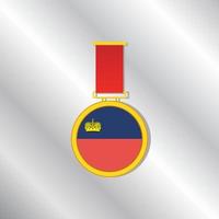 ilustración de la plantilla de la bandera de liechtenstein vector