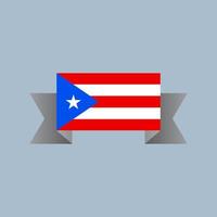 ilustración de plantilla de bandera de puerto rico vector