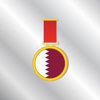 Illustration of Qatar flag Template vector