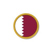 Illustration of Qatar flag Template vector