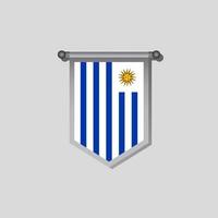 ilustración de la plantilla de la bandera de uruguay vector