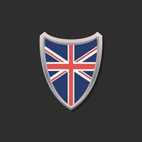 Illustration of United Kingdom flag Template vector