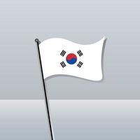 ilustración de la plantilla de la bandera de corea del sur vector