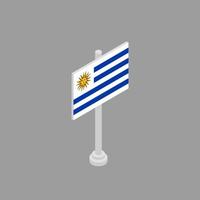 ilustración de la plantilla de la bandera de uruguay vector