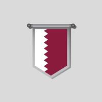 ilustración de la plantilla de la bandera de qatar vector