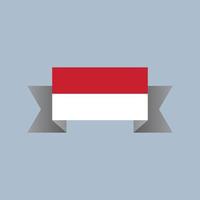 ilustración de la plantilla de la bandera de indonesia vector