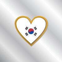 ilustración de la plantilla de la bandera de corea del sur