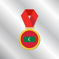 Illustration of Maldives flag Template vector