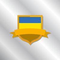 Illustration of Ukraine flag Template vector