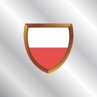 Illustration of Poland flag Template vector