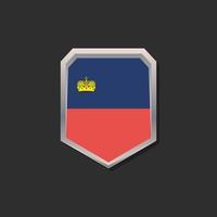 ilustración de la plantilla de la bandera de liechtenstein vector