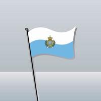 ilustración de la plantilla de la bandera de san marino vector