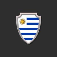 ilustración de la plantilla de la bandera de uruguay vector