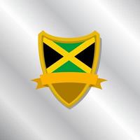 ilustración de la plantilla de la bandera de jamaica vector