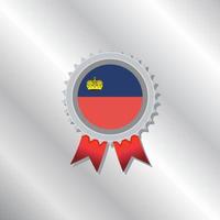 Illustration of Liechtenstein flag Template vector