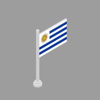 ilustración de la plantilla de la bandera de uruguay vector