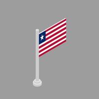 ilustración de la plantilla de la bandera de liberia vector