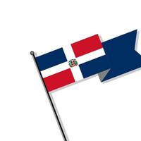 Illustration of Dominican Republic flag Template vector