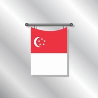 ilustración de la plantilla de la bandera de singapur vector