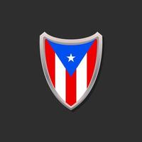 ilustración de plantilla de bandera de puerto rico vector