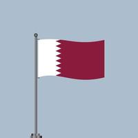 ilustración de la plantilla de la bandera de qatar vector