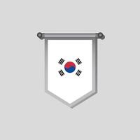 ilustración de la plantilla de la bandera de corea del sur vector