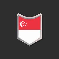 Illustration of Singapore flag Template vector