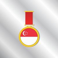 Illustration of Singapore flag Template vector