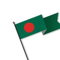 ilustración de la plantilla de la bandera de bangladesh vector
