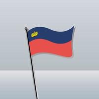 ilustración de la plantilla de la bandera de liechtenstein vector