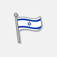 Illustration of Israel flag Template vector