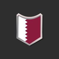 Illustration of Qatar flag Template vector