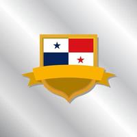 ilustración de la plantilla de la bandera de panamá vector